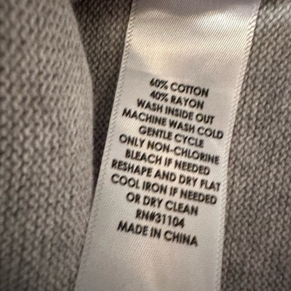 Crown & Ivy. Gray long sleeve, cowl neck ribbed sweater. NWOT - Picture 3 of 5